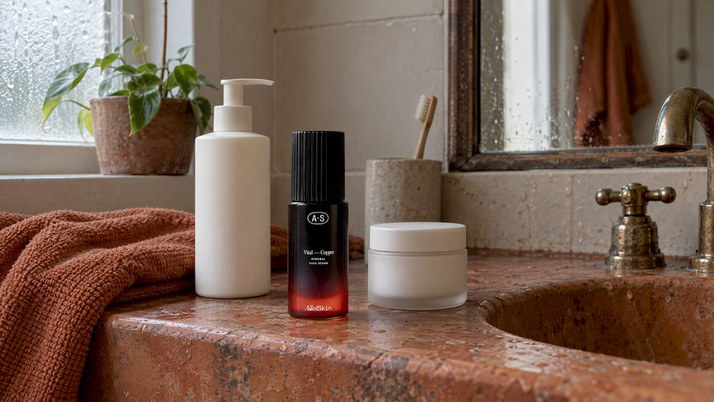 Fragrance-free skincare routine with VitalCopper serum